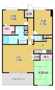 ラシーナ高崎【9階】の間取り