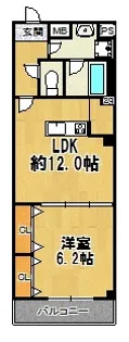 JP姫里レジデンス【3階】の間取り