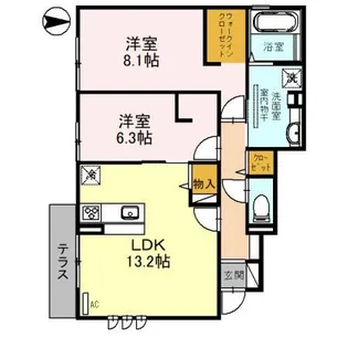 グランディール南四条【1階】の間取り