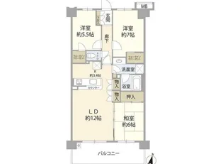 エクシオ守谷御所ヶ丘【3階】の間取り