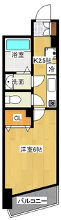 エルミタージュ安芸【6階】の間取り
