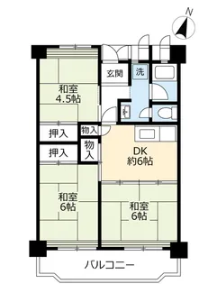 UR豊成【4階】の間取り