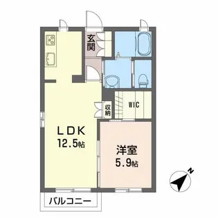 アヴニール【1階】の間取り