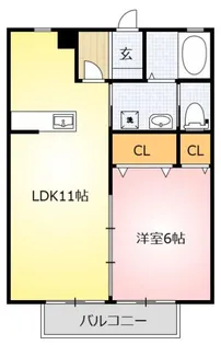 プリマヴェーラII【1階】の間取り