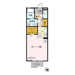 アンフィニドミール【2階】の間取り