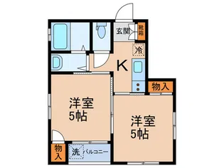 スワンハイツ【2階】の間取り