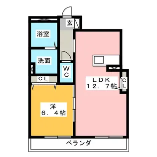 ベルモンターニュ【3階】の間取り