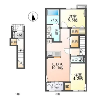 Las Colinas【2階】の間取り