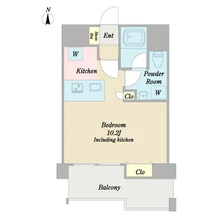 プレール・ドゥーク横濱山下町【4階】の間取り