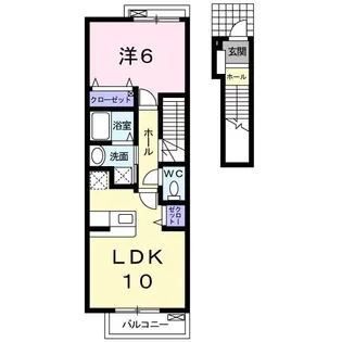 エスペランサI【2階】の間取り