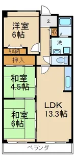 パルハセトン香里園【1階】の間取り
