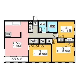 ウラワライブエッジハウス【3階】の間取り