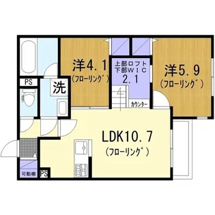 Luna rossa渋谷【1階】の間取り