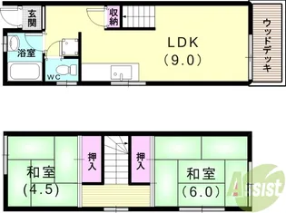 レジデンス王塚【2階】の間取り