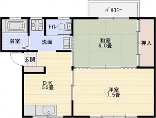 第1コーポ平野【2階】の間取り