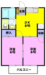 コーポ平野 A【2階】の間取り