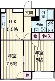 シャトー ベルナール【2階】の間取り