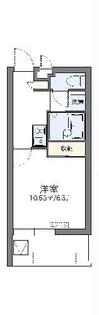 レオパレス久米II【4階】の間取り