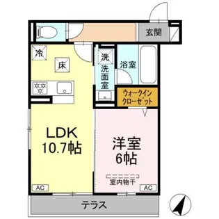 D Paina Futamatagawa【1階】の間取り