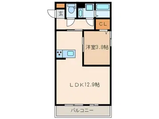 紫陽花ハイツ【2階】の間取り