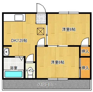 美鈴ハイツ【2階】の間取り