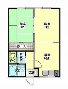第二大雪マンション【2階】の間取り