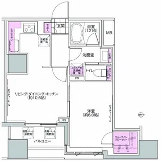 プレジリア東日本橋【10階】の間取り