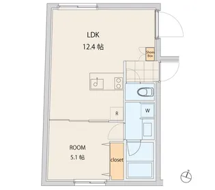 エスセナーリオ目黒花房山【3階】の間取り
