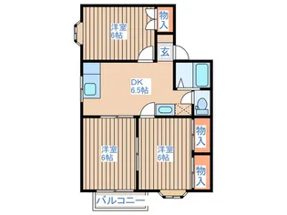 ビバリーヒルズPARTI【1階】の間取り