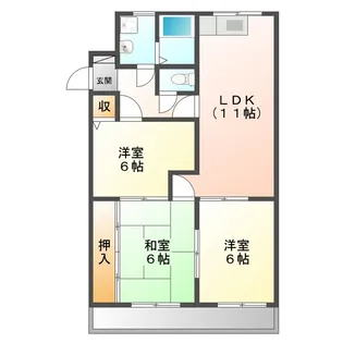 サン・パレス【1階】の間取り