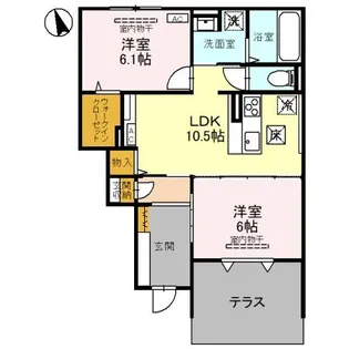 セブンワンテン M101【1階】の間取り