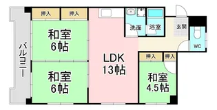 福岡県北九州市小倉南区若園2【マンション】の間取り