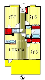 ライオンズ千葉寺ステーションフロントレジデンス【1階】の間取り