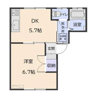 1DKの間取り画像