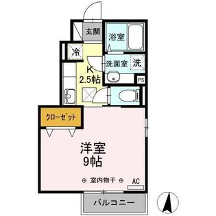 メゾンプラウディア【1階】の間取り