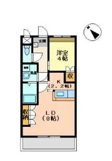 メゾンコンフォース【2階】の間取り