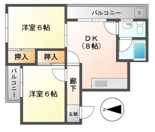 トラスティ泉本町【3階】の間取り