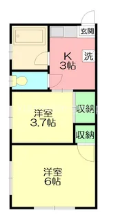 千頭ハイツ【2階】の間取り