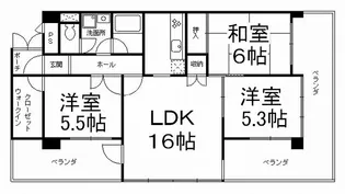 パークテラス桃山【2階】の間取り