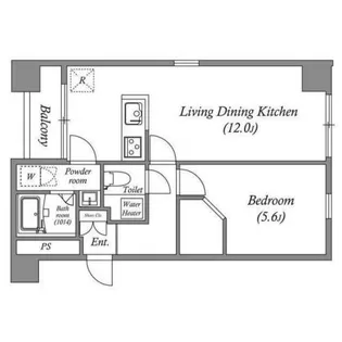 オーパスホームズ八丁堀【1階】の間取り