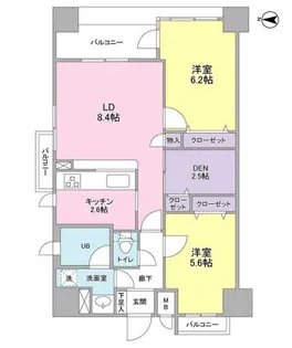 ラフィーネデュオ【3階】の間取り