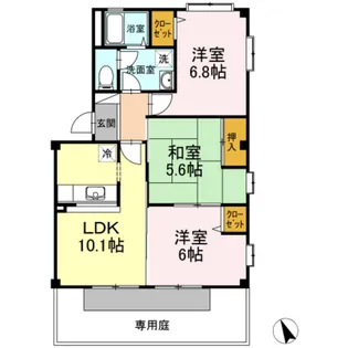 フォブール当新田【1階】の間取り