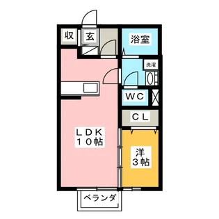 リビングタウン榎戸 C【1階】の間取り