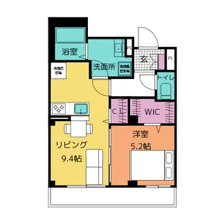 フランジュール下新城【2階】の間取り