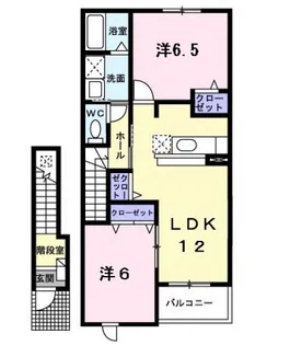 広島県呉市仁方大歳町【アパート】の間取り