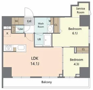 Alivis東京尾久【5階】の間取り