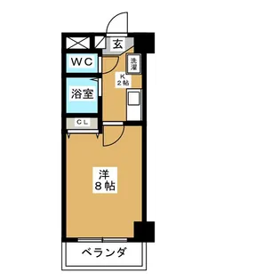 グランド オウエスト【4階】の間取り