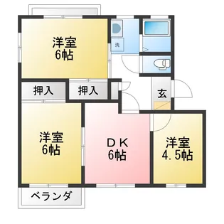 ロイヤルI【2階】の間取り