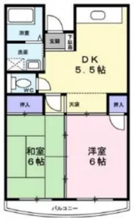 中山マンションA棟【3階】の間取り