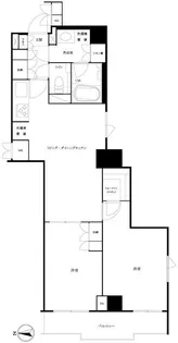 2LDKの間取り画像